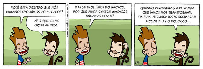 Se o homem evoluiu do macaco, por que ainda existem macacos?